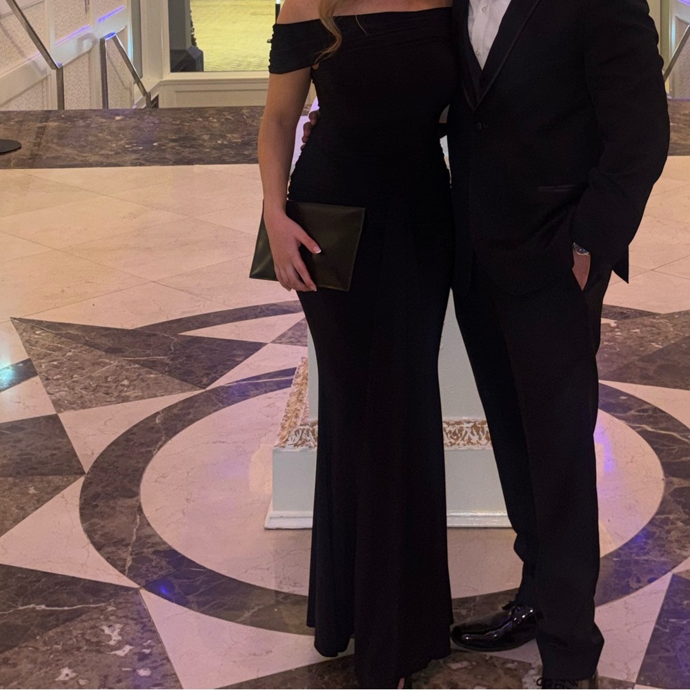 Club L London Black Off-Shoulder Maxi Dress - Picture 3 of 3